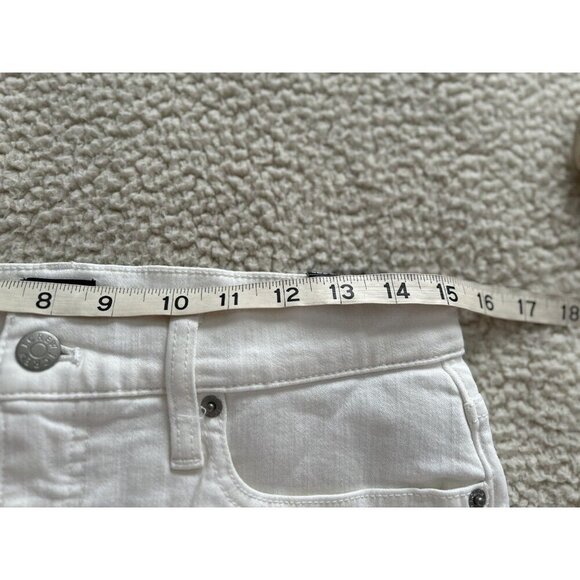 J.CREW Mid-Rise Flare Crop Signature Stretch White Jeans - Picture 11 of 16